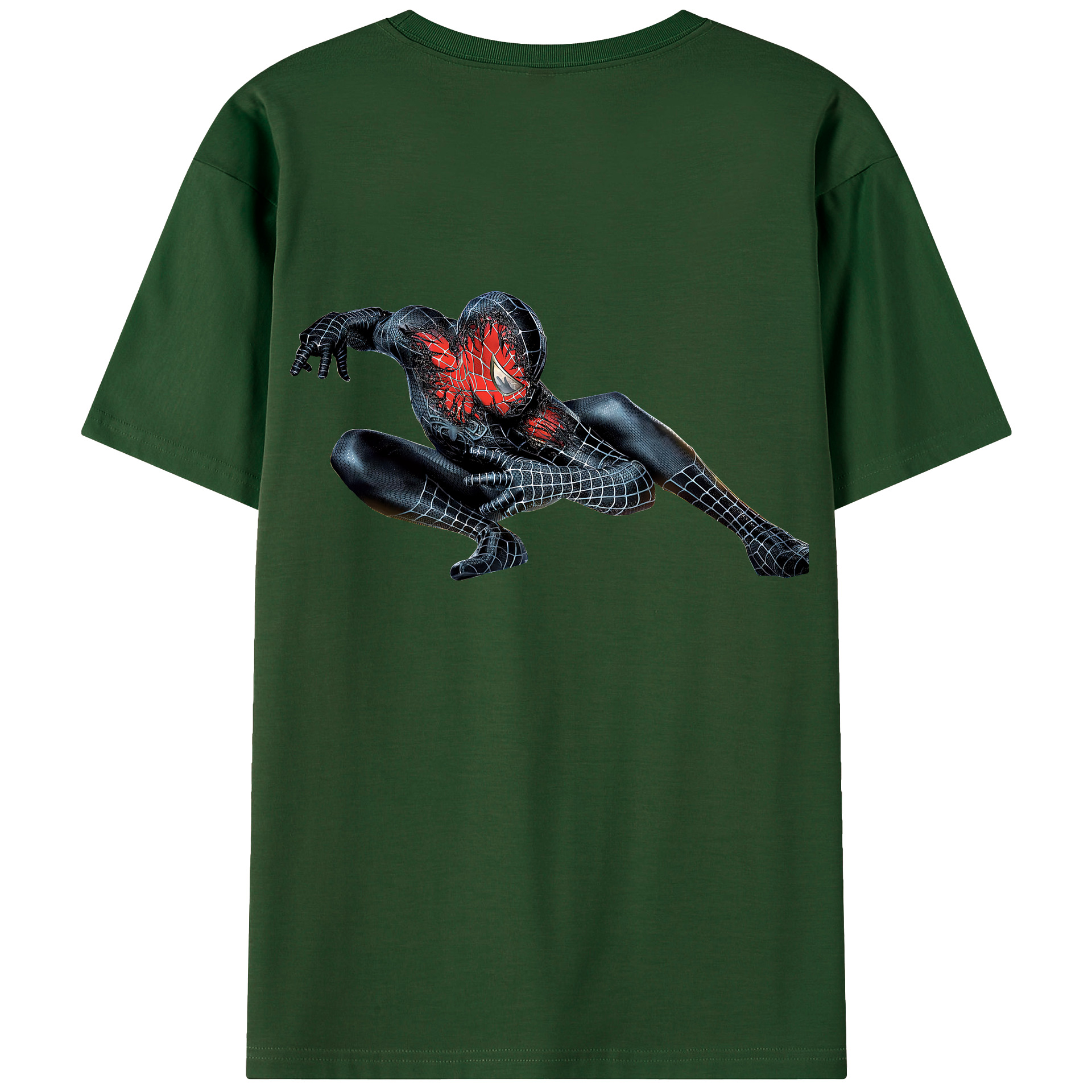 （画像用） Spider Man スパイダーマン 綿100％半袖Tシャツ（背面プリント）